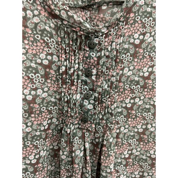 MYTH NYC Floral Sleeveless Pleated Button Front Blouse Sz Small - Picture 4 of 9